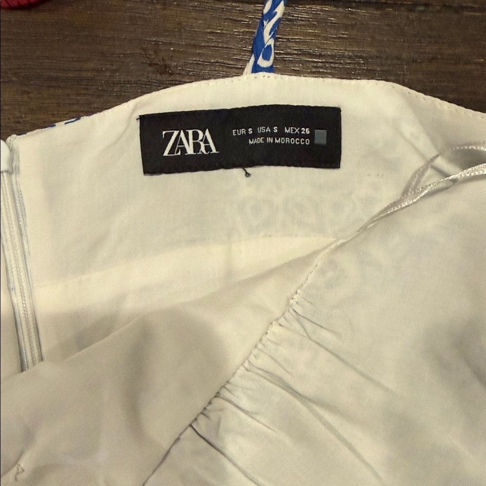Zara Blue and White womans small Romper - Picture 5 of 8